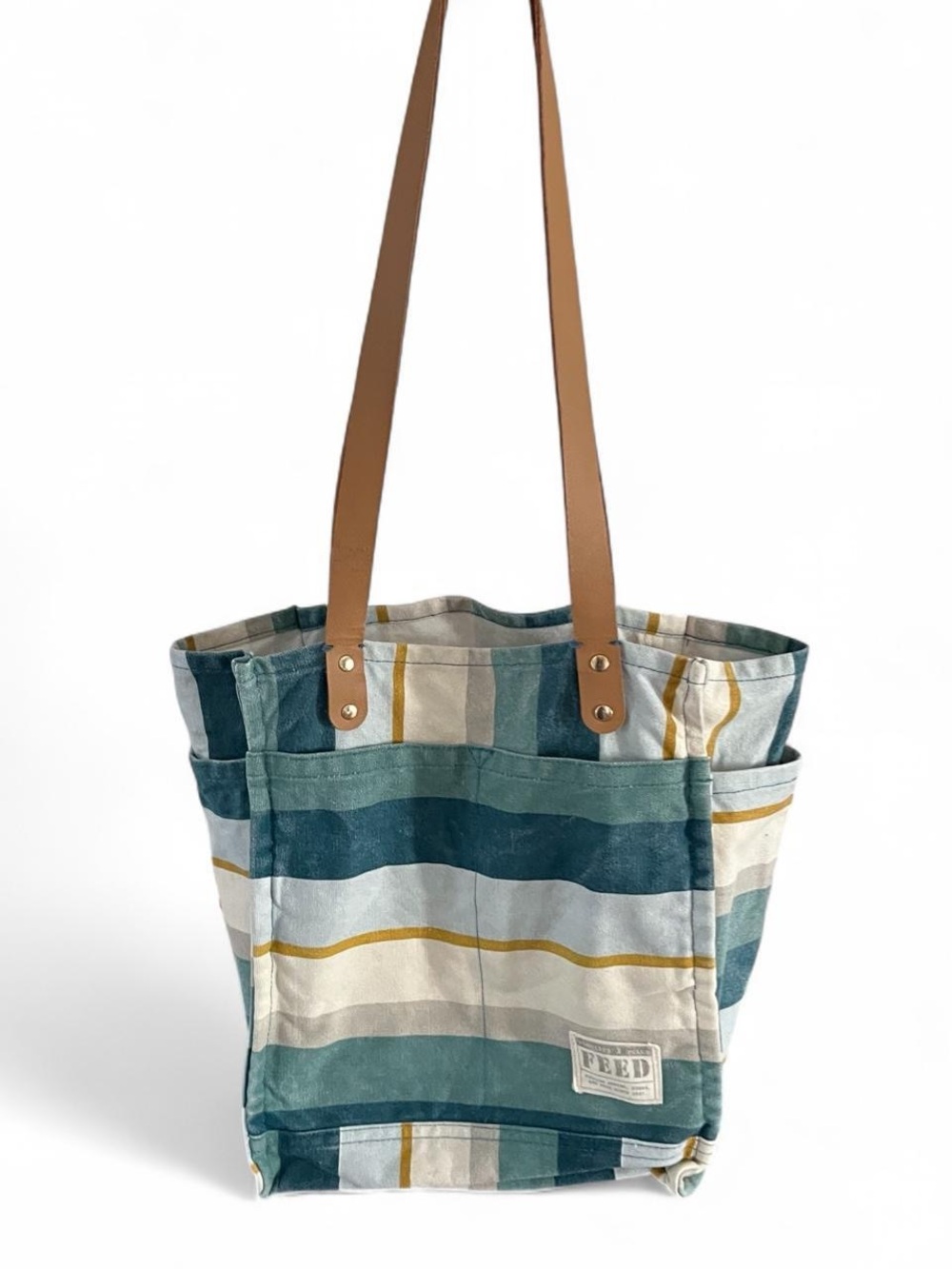 FEED Project Canvas Tote Bag Eco Market Shopper Neutral Everyday Carry Bag